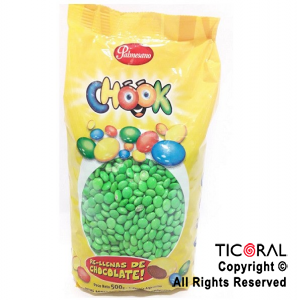 MINI LENTEJAS DE CHOCOLATE CHOOK VERDE x 500 GR